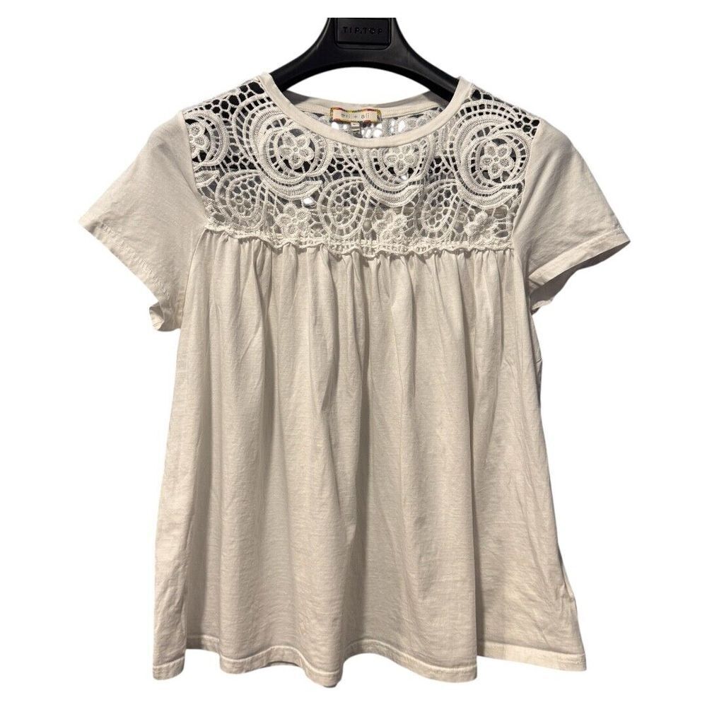 Eri + Ali‎ size large ladies flowy white shirt